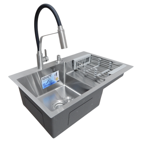 Комплект кухонної мийки Kraft Handmade HS R 780х480 (3.0/1.0 мм) CS25197 фото