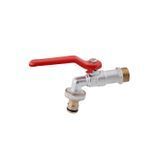 Кран для поливу Karro 1/2" PN40 з латунним з'єднанням для шлангу, нікельований KR-2001А CV008802 фото
