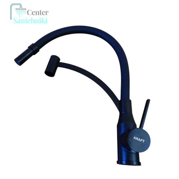 Комплект кухонної мийки KRAFT Handmade PVD чорна HS54*48 (3.0/1.0 мм) декор CS4059 фото