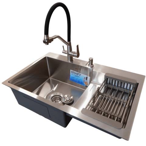 Комплект кухонной мойки Kraft Handmade HS R 780х480 (3.0/1.0 мм) CS25157 фото