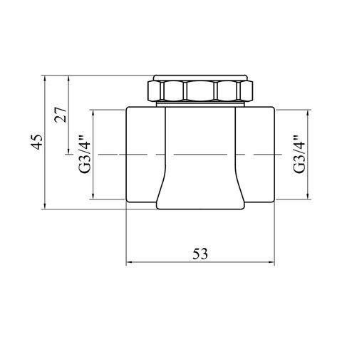 Фильтр газовый Nikiforov 3/4" ВВ латунный CV026218 фото