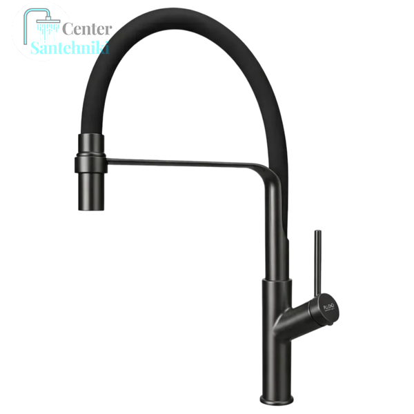 Комплект кухонної мийки Kroner KRP Schwarze - 7849RHM PVD Графіт CS25107 фото