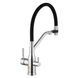 Комплект кухонной мойки Kraft HM 6045 DECOR (3.0/1.0 мм)+Смеситель для кухни Kroner KRP Kuche - C03816BLK (хром) CS25307 фото 14