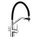 Комплект кухонной мойки Kraft HM 6045 DECOR (3.0/1.0 мм)+Смеситель для кухни Kroner KRP Kuche - C03816BLK (хром) CS25307 фото 12