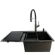 Комплект кухонної мийки Kroner KRP Schwarze - 7849RHM PVD Графіт CS25107 фото 3