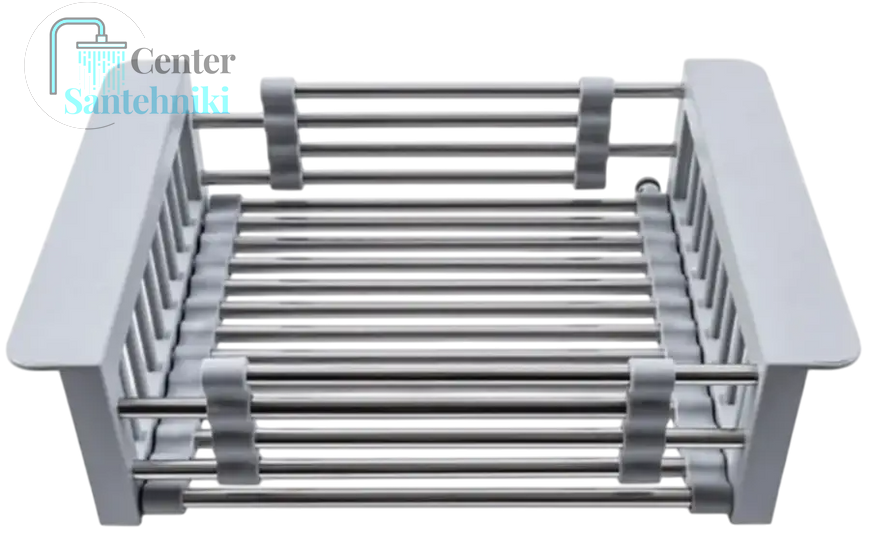 Комплект кухонной мойки Kraft HM 6045 DECOR (3.0/1.0 мм)+Смеситель для кухни Kroner KRP Kuche - C03816BLK (хром) CS25307 фото