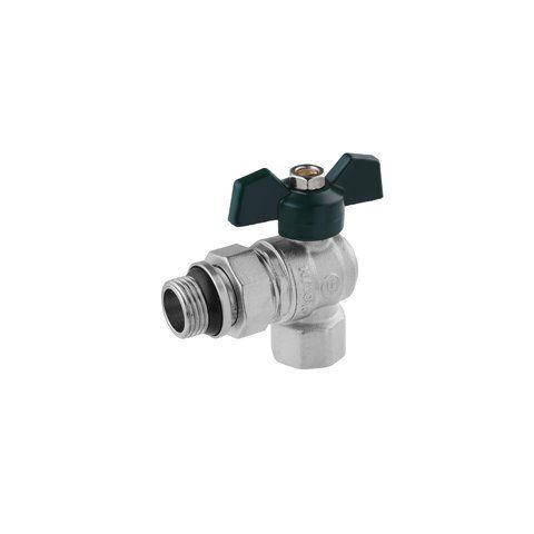 Кран-американка угловой STA "LB" 1/2" ВН PN40 зеленая бабочка, никелированный CV021973 фото