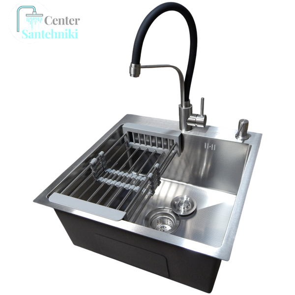 Комплект кухонної мийки Kraft KRF 5050 decor (3.0/1.0 мм) CS25108 фото