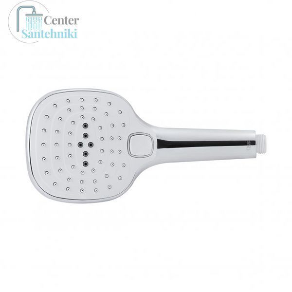 Лійка для ручного душу Qtap Rucni 120х120 мм прямокутна QTHLA120N3KCW Chrome/White QTHLA120N3KCW фото