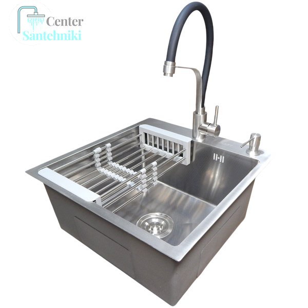 Комплект кухонної мийки Kraft KRF 5050 decor (3.0/1.0 мм) CS25108 фото