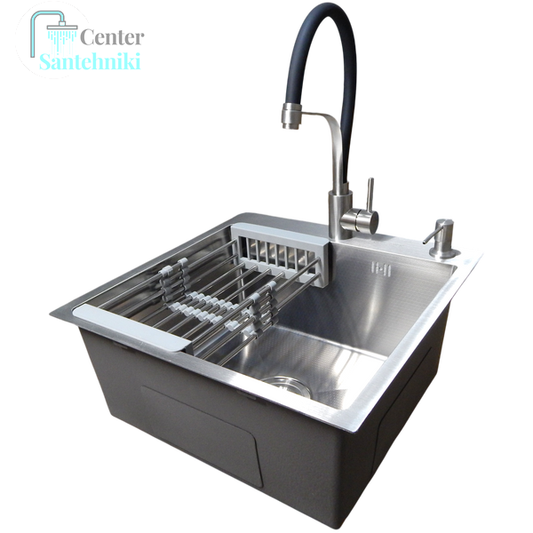 Комплект кухонної мийки Kraft KRF 5050 decor (3.0/1.0 мм) CS25108 фото