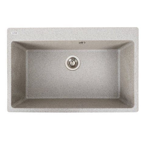 Гранитная мойка для кухни Platinum 7850 Bogema матовая (серая) 38736 фото