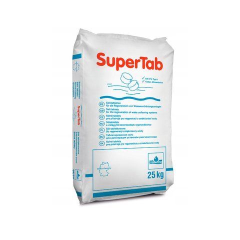 Сіль таблетована для систем очищення води K+S SuperTab 25 кг CV029963 фото
