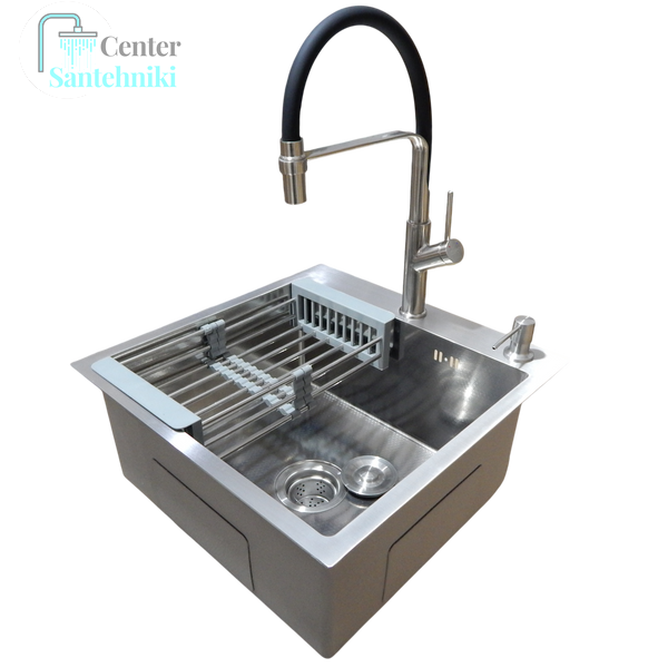 Комплект кухонної мийки Kraft KRF 5050 decor (3.0/1.0 мм) CS25259 фото