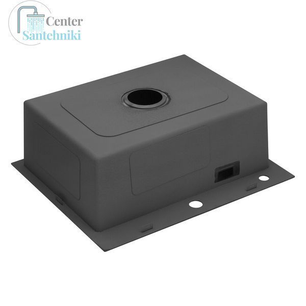 Комплект кухонної мийки Kroner KRP Schwarze 60х50HM PVD +Змішувач для кухні з гнучким виливом Kroner CS406 фото