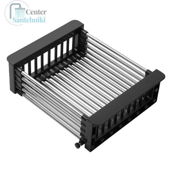 Комплект кухонної мийки Kroner KRP Schwarze 60х50HM PVD +Змішувач для кухні з гнучким виливом Kroner CS406 фото