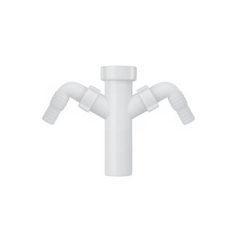Отвод двойной для стиральных/посудомоечных машин ANIplast 1 1/2"х40 мм М145EU CV023057 фото