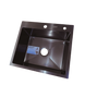 Комплект кухонної мийки Kraft HM 50х50 NANO BLACK (DECOR) PVD (3.0/1.0 мм) SМ6042 фото 7
