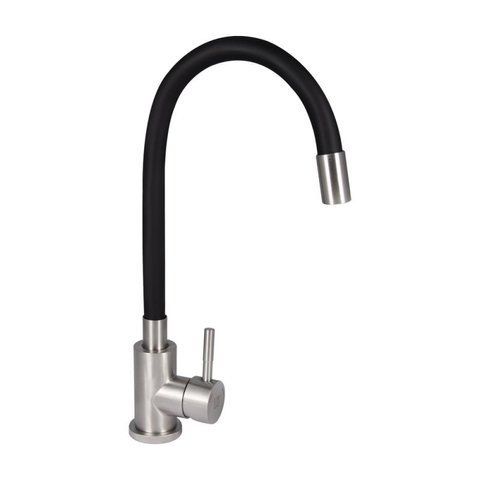 Смеситель для кухни Lidz Aria 015F3 с гибким изливом (k35) LDARI015F3BLA43364 Black SD00049487 фото