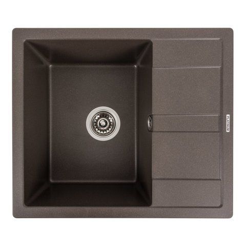 Гранітна мийка для кухні Platinum 5851 ARIA матова Темна скеля 40343 фото