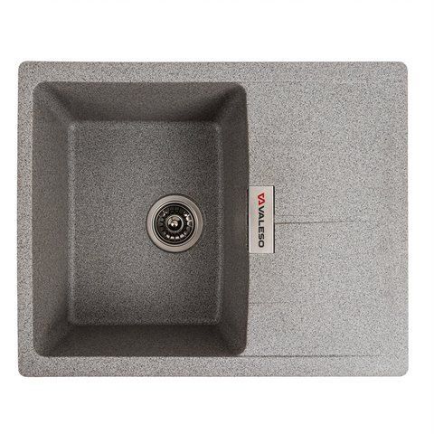 Гранитная мойка для кухни VALESO ZIRKONE 6250 матовая Серый 49301 фото