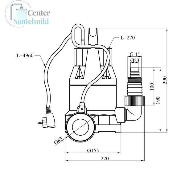 Насос дренажный Forwater QDP 9-8-0,75 кВт CV017107 фото