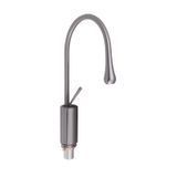 Змішувач для раковини Qtap Virgo з поворотним виливом високий QTVIR1066H103K Gunmetal Black PVD QTVIR1066H103K фото