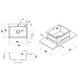 Комплект кухонной мойки Kraft NANO GOLD PVD HS 540х480 (3.0/1.0 мм) декор CS25312 фото 14