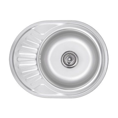 Кухонна мийка Lidz 5745 0,6 мм Satin (LIDZ574506SAT) SD00027766 фото
