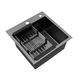 Кухонная мойка Kroner KRP Schwarze - 4545HM PVD (3.0/1.0 мм) CV033856 фото 8