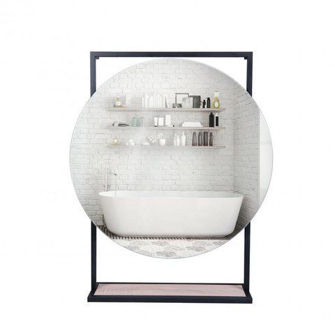 Дзеркало Qtap Taurus 700х850х140 Black/Whitish oak з LED-підсвічуванням QT2478ZP700BWO SD00046929 фото