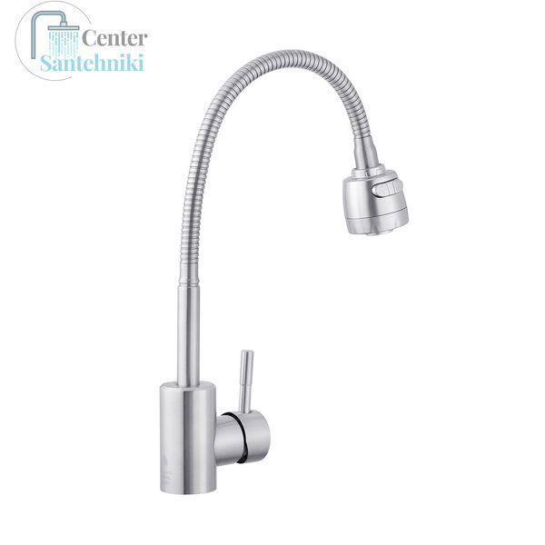 Змішувач для кухні з гнучким виливом Agua Acero - INOX035-2 CV023291 фото