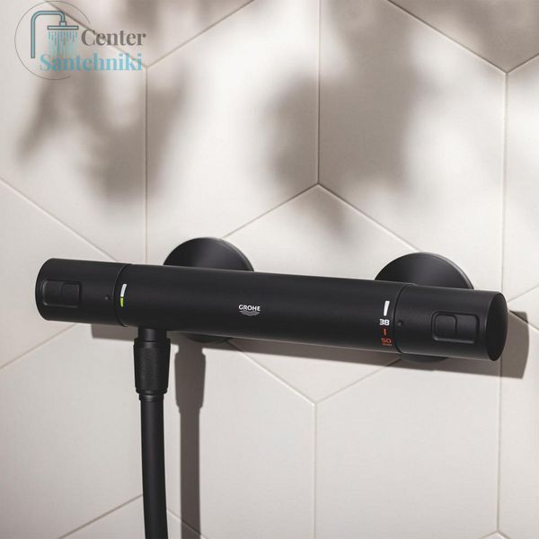 Змішувач термостатичний для душу Grohe QuickFix Start Black UA303908T2 CV034630 фото
