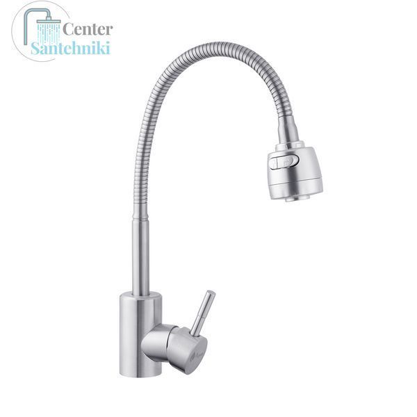 Змішувач для кухні з гнучким виливом Agua Acero - INOX035-2 CV023291 фото