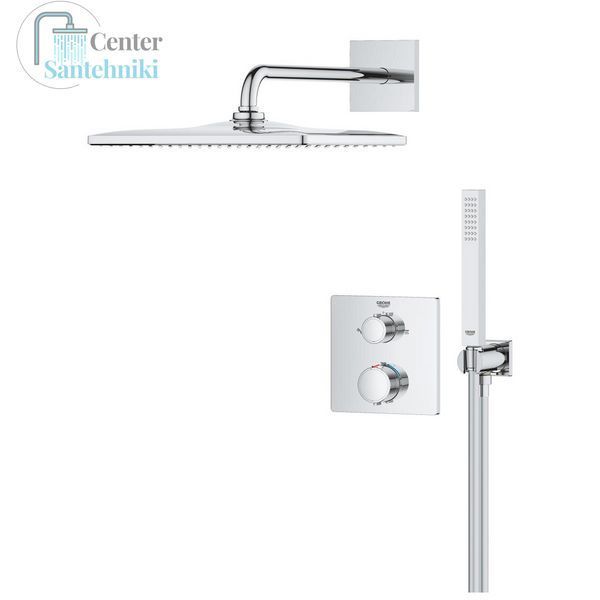 Душова система прихованого монтажу термостатична Grohe QuickFix Precision Grohtherm Cube 34881000 CV034331 фото