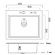 Комплект кухонної мийки Kraft KRF 4540 NANO BLACK (DECOR) PVD (3.0/1.0 мм) CS25364 фото 8