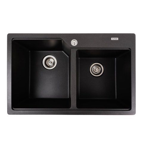 Гранитная мойка для кухни Platinum 7850 HARMONY матовый Морион 41656 фото