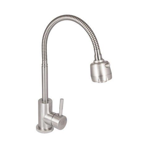 Смеситель для кухни Lidz Aria 015F41 с гибким изливом (k35) LDARI015F41NKS45306 Nickel SD00051430 фото