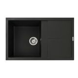 Гранитная мойка для кухни Platinum 7950 Selena матовая Черная 4027 фото