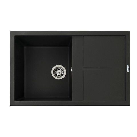 Гранитная мойка для кухни Platinum 7950 Selena матовая Черная 4027 фото