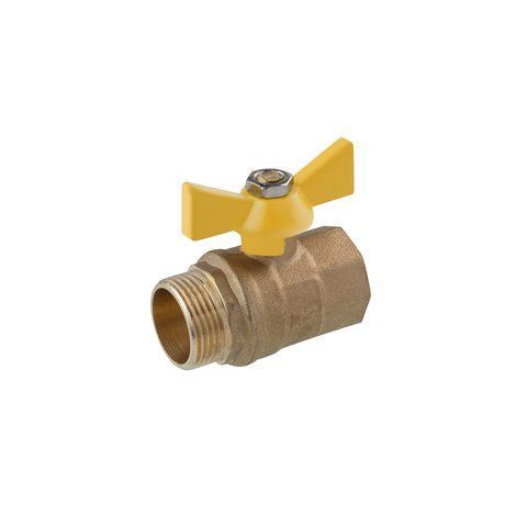 Кран шаровой STA 3/4" ВН PN30 желтая бабочка, латунный CV016290 фото