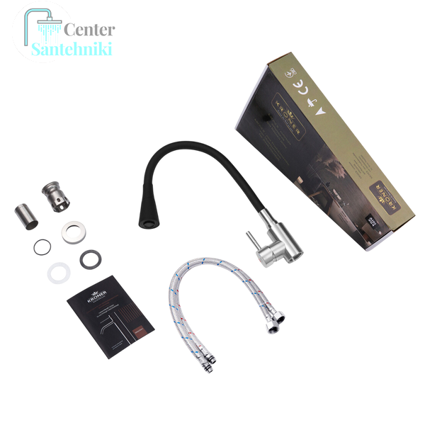 Комплект кухонної мийки Kraft KRF 5448 DECOR (3.0/1.0 мм)+(Подрібнювача Kroner - 550W) CS25198 фото