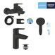 Набір змішувачів 3 в 1 для ванної кімнати Grohe QuickFix Start Black UA303301SQ CV032757 фото 1