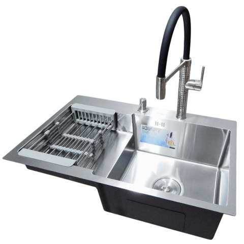 Комплект кухонной мойки Kraft Handmade HS L 780х480 (3.0/1.0 мм) CS2080 фото