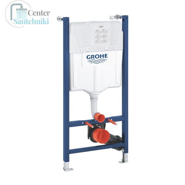 Комплект 4 в 1: Інсталяція Grohe Solido 2 в 1 38971000 + Панель змиву для унітаза Grohe Even 389662430 + Унітаз підвісний безобідковий Kroner Harz WHI483632 TORNADO з сидінням Slim Duroplast / Soft-close / Quick relase KH483632WHIT (38971966243KH48T) CV036760 фото