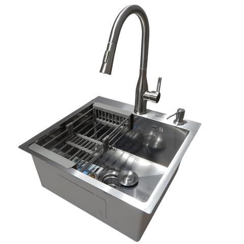 Комплект кухонной мойка Kraft KRF 5050 decor (3.0/1.0 мм) CS5309 фото
