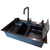 Комплект кухонной мойки Kraft HM 7546 NANO BLACK CS25167 фото