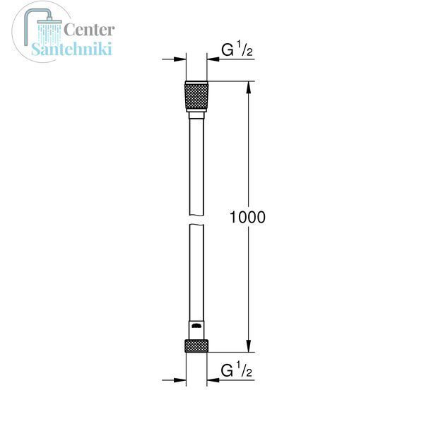 Шланг для душу Grohe VitalioFlex Silver TwistStop 1000 мм 22111000 CV032472 фото