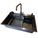 Комплект кухонной мойки Kraft HM 7546 NANO BLACK CS25167 фото 5