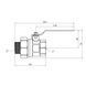 Кран-американка STA 1" ВН PN30 ручка, никелированный CV014224 фото 2